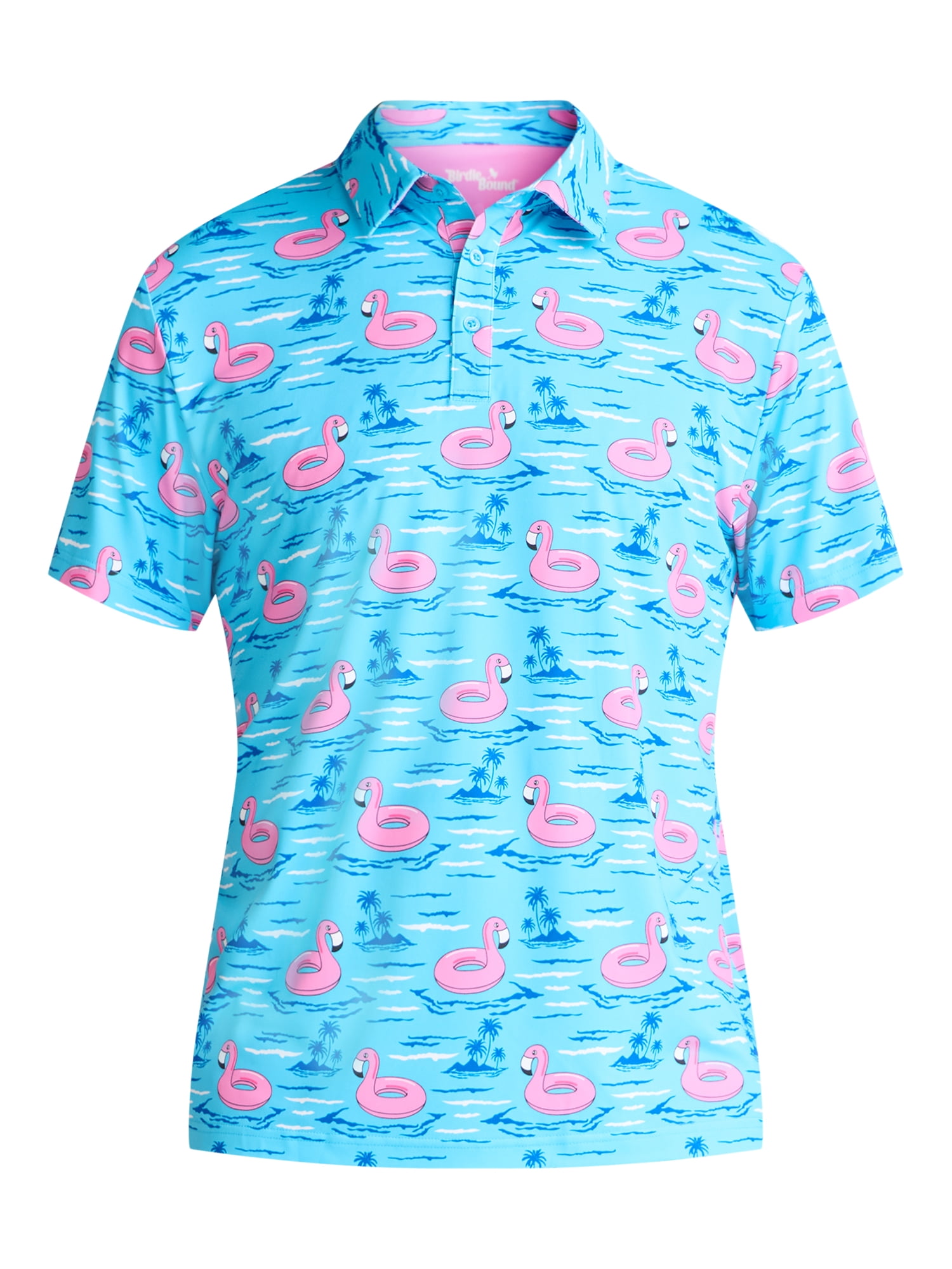 Birdie Bound Men's & Big Men's Novelty Print Golf Polo, Sizes S-5XL
