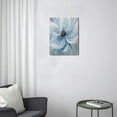 thumbnail image 3 of Captivating Floral Abstract Blue Flickering Flower Modern Paintings - Dazzling Canvas Wall Art for Bedroom, Office & Home Decor, 12x16 inches, 3 of 7