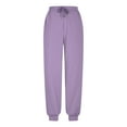 thumbnail image 3 of Women's 2 Piece Sweatsuits Full Zip Sweatshirts Workout Pants Plus Size Lounge Sets Tracksuits Fall Outfits Sizes S-5XL Purple 3XL, 3 of 8