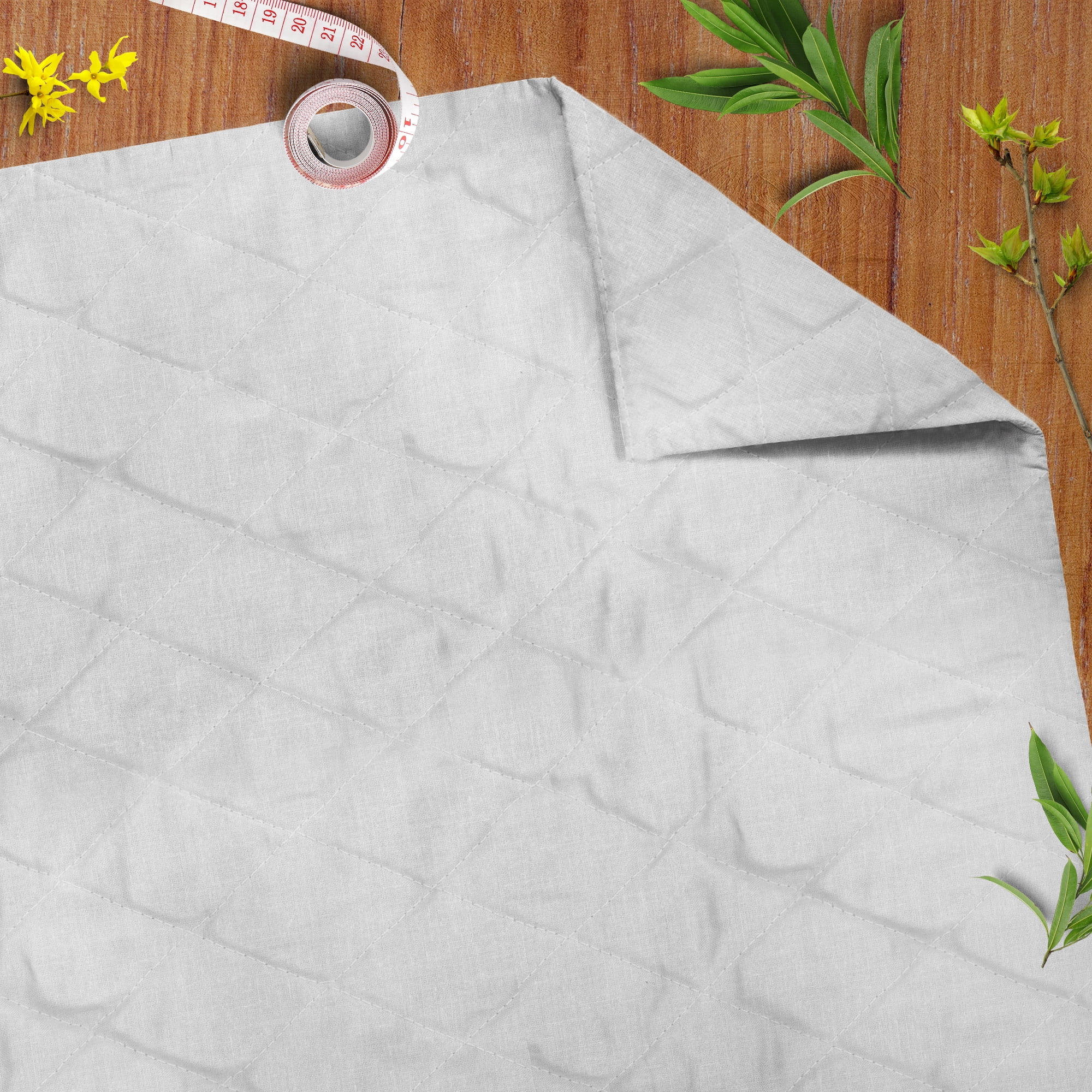 David Textiles 42" Cotton Double-Faced Quilt Solid Fabric By the Yard, White