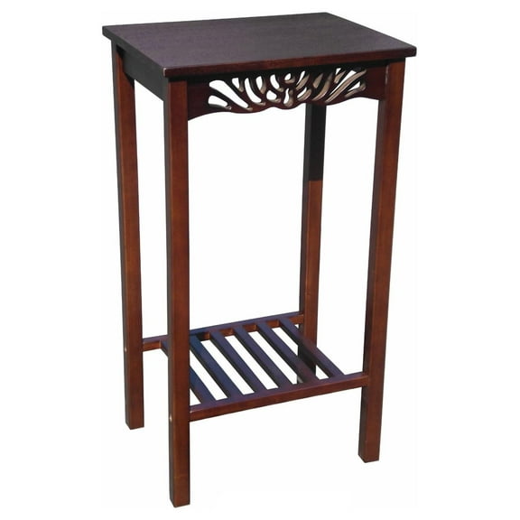 Tall Telephone End Table - in mahogany wood