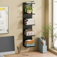 thumbnail image 5 of Fairy 5-Tier Black Wall Shelf with LED Light, Modern Floating Display Rack for Bedroom, Living Room and Bathroom Decor, 5 of 6