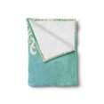 thumbnail image 2 of Vintage Soft Flannel Fleece Throw Blanket, Old Fashioned Frame with Grungy Floral Curlicues Baroque Revival Motifs, Cozy Plush for Indoor and Outdoor Use, 50" x 70", Seafoam Cream, by Ambesonne, 2 of 5