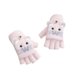 thumbnail image 1 of Jumpingount 1 par de guantes cálidos para niñas, invierno, sin dedos, tejidos, térmicos, deportes al aire libre, escalada, correr, nieve, esquí, montar, guantes y mitones Rosado Jumpingount AP013422-03, 1 of 6