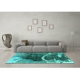 thumbnail image 3 of Ahgly Company Indoor Rectangle Oriental Turquoise Blue Industrial Area Rugs, 5' x 7', 3 of 4