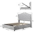 thumbnail image 2 of Dextrus Lift Up Metal Storage Platform Bed Frame, Queen, 2 of 5
