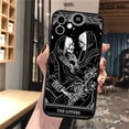 thumbnail image 1 of Black Phone Case For iPhone 14 13 12 11 Pro XS Max 6 S 8 7 Plus X XR 5S SE 12Mini Grim Reaper Skull Skeleton Soft Silicone Cover xuanjing unisex, 1 of 2