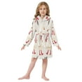 thumbnail image 6 of FORMRS Niños Bathrobe Unisex Hooded Robe Soft Plush Pajamas Sleepwear, Size 2-3T, Winter Geese, 6 of 7