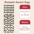 thumbnail image 6 of 2x6 FT Kitchen Runner Rugs Non Skid Washable, Faux Wool Rug Runners for Hallways Bathroom Carpet Runner, Soft Indoor Modern Floor Rug for Entryway Laundry Room, 6 of 11