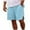 Light Blue, variant on Kvture Cotton Linen Athletic Shorts for Men Elastic Drawstring Workout Shorts with Pockets Solid Color Side Zipper Gym Shorts Khaki S