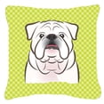 thumbnail image 3 of Checkerboard Print With Dog Fabric Decorative Pillow, 3 of 3