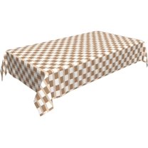 Rectangle Tablecloth 60x102 Inch, Brown White Plaid Rectangle Table Protector Water and Stain Resistant Table Covers Decorative Tablecover for Restaurant, Picnic, Indoor and Outdoor Dining