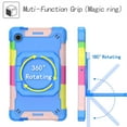 thumbnail image 5 of SaniMore for Samsung Galaxy Tab A9 8.7" 2023 SM-T550 SM-P550 Case, Multi-Functional Case with Handle Shoulder Strap & 360° Rotatable Kickstand Shockproof Protective Case for Girls Boys, Colorful/Blue, 5 of 9