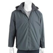 Big Men's Reversible Microfiber Fleece Jacket with Removable Hood