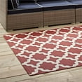 thumbnail image 6 of Pemberly Row 63x90.5" Moroccan Trellis Polypropylene Area Rug in Red and Beige, 6 of 7