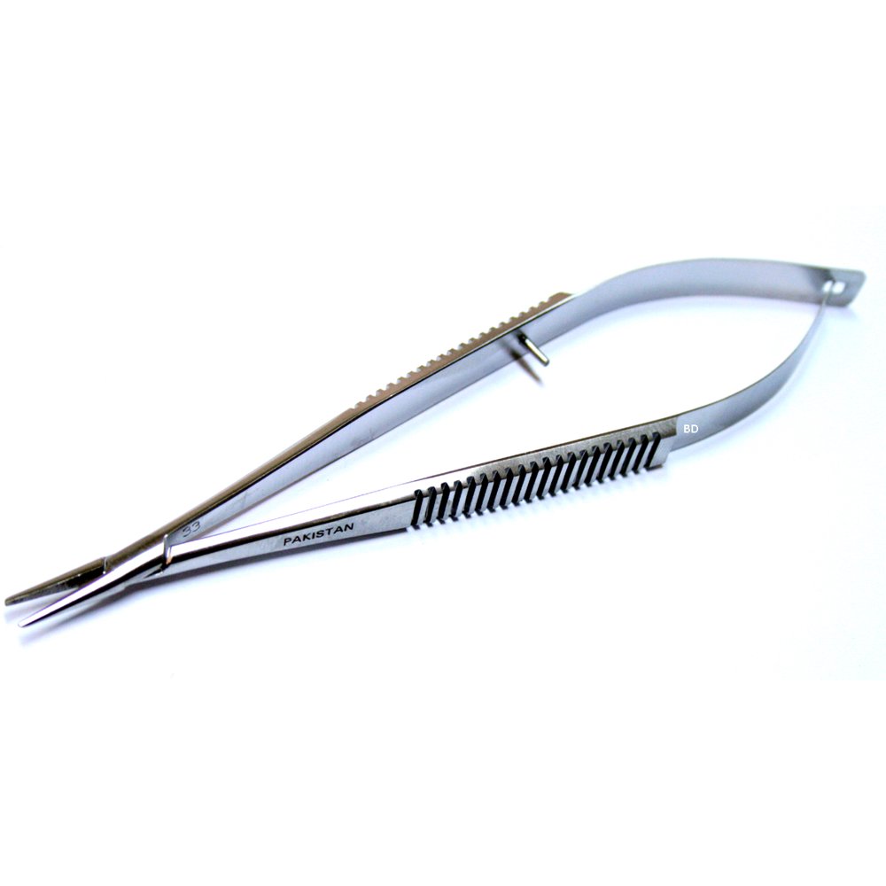 Bdeals Micro Eye Castroviejo Needle Holder Without Lock Straight Stainless Steel