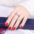 thumbnail image 2 of Anillos para mujer, regalos para mujer, moda, ahuecados, frescos y misteriosos, con circonitas cúbicas en forma de corazón, giros exteriores, maravilloso regalo, anillo hueco., 2 of 4