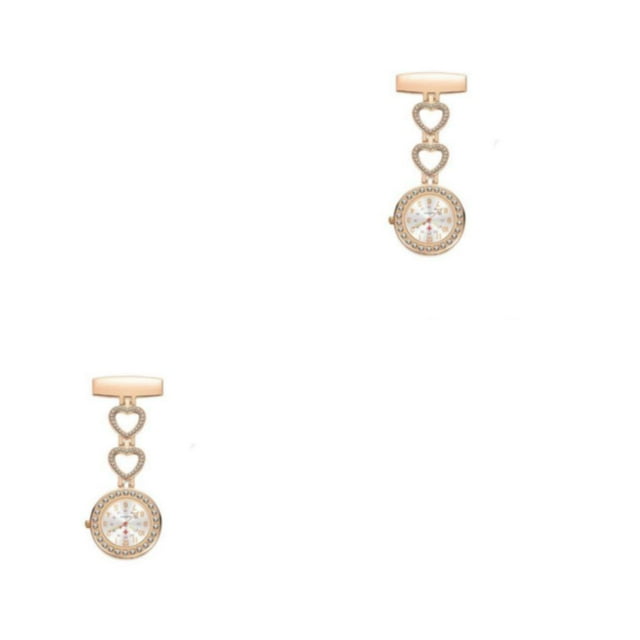 Thinsony 2pack/lot Practical Pocket Watch For Doctors And Students Accurate Timing Rose Gold 2Set