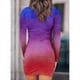 thumbnail image 3 of Vestido ajustado para mujer, vestido ajustado de manga larga, vestido ajustado, vestido ajustado con cuello redondo, respuesta rápida, 3 of 6