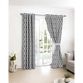 thumbnail image 3 of Dark Grey Morocco Blackout Curtains for Bedroom/Living Room, Thermal Insulated Kitchen Curtains, Modern Abstract Classic Geometric Grommet Darkening Window Treatment Drapes 52"x84"x2, 3 of 8