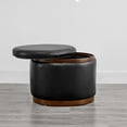 thumbnail image 3 of CHITA Storage Ottoman Oval Footrest, Single in Black, 3 of 5