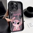 thumbnail image 5 of Disney-funda de silicona a prueba de golpes para iPhone, carcasa bonita de pareja de puntadas rosas para modelos 11, 12, 13, 14, 15 Pro Max, X, XR, XS MAX, 8, 7 Plus, 5 of 5