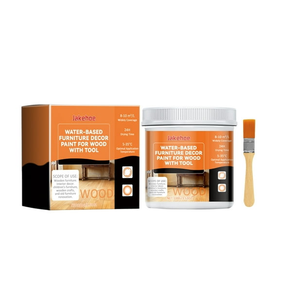 Rbaofujie Water Based Furniture Decor Paint for Wood with Tools 100ml