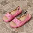 thumbnail image 6 of Samdudou Flatform Sandals for Women Open Toe Slingback Wedge Shoes Classic Simple Bowknot Detail Slip On Casual Summer Everyday Walking Vacation Lightweight Mules, 6 of 9
