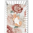 thumbnail image 3 of Sweet Jojo Designs Peony Floral Garden Flower Pink and Ivory Fitted Crib Sheet, 3 of 6