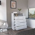 thumbnail image 3 of TUHOME Peru L Four Drawer Dresser - Color White - Engineered Wood, 3 of 8