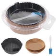 thumbnail image 2 of Air Fryer Paper Liners Set - Non-Stick Parchment Bowl with Silicone Tray and Brush, 2 of 7