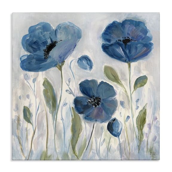 Stupell Industries Contemporary Blue Poppies Canvas Art, 30 x 30, by Marilyn Dunlap