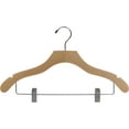 thumbnail image 3 of International Hanger Wavy Wood Combo Hanger w/ Cushion Clips, Box of 25, 3 of 4