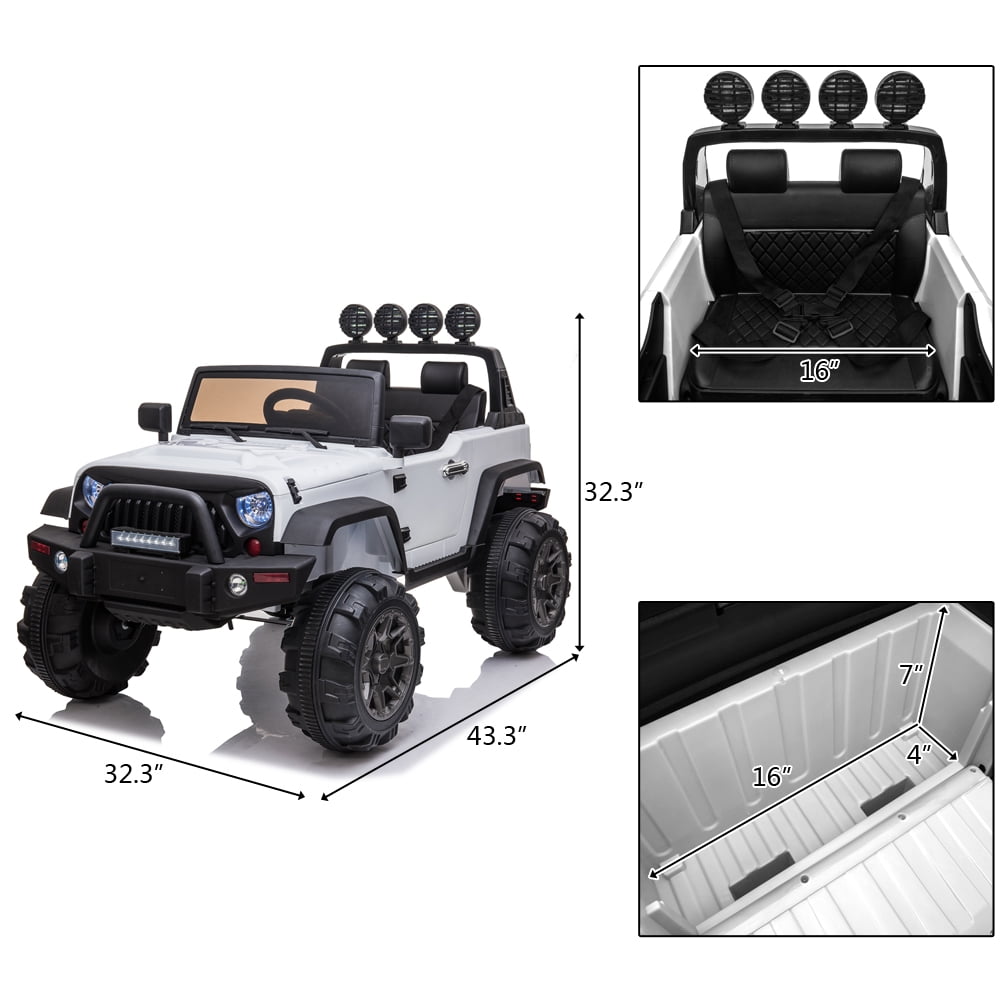 Lowestbest 12V Children Ride On Car SUV, Toy Car with Remote Control and LED Lights, White Lowestbest 12V Children Ride On Car SUV, Toy Car with Remote Control and LED Lights, White