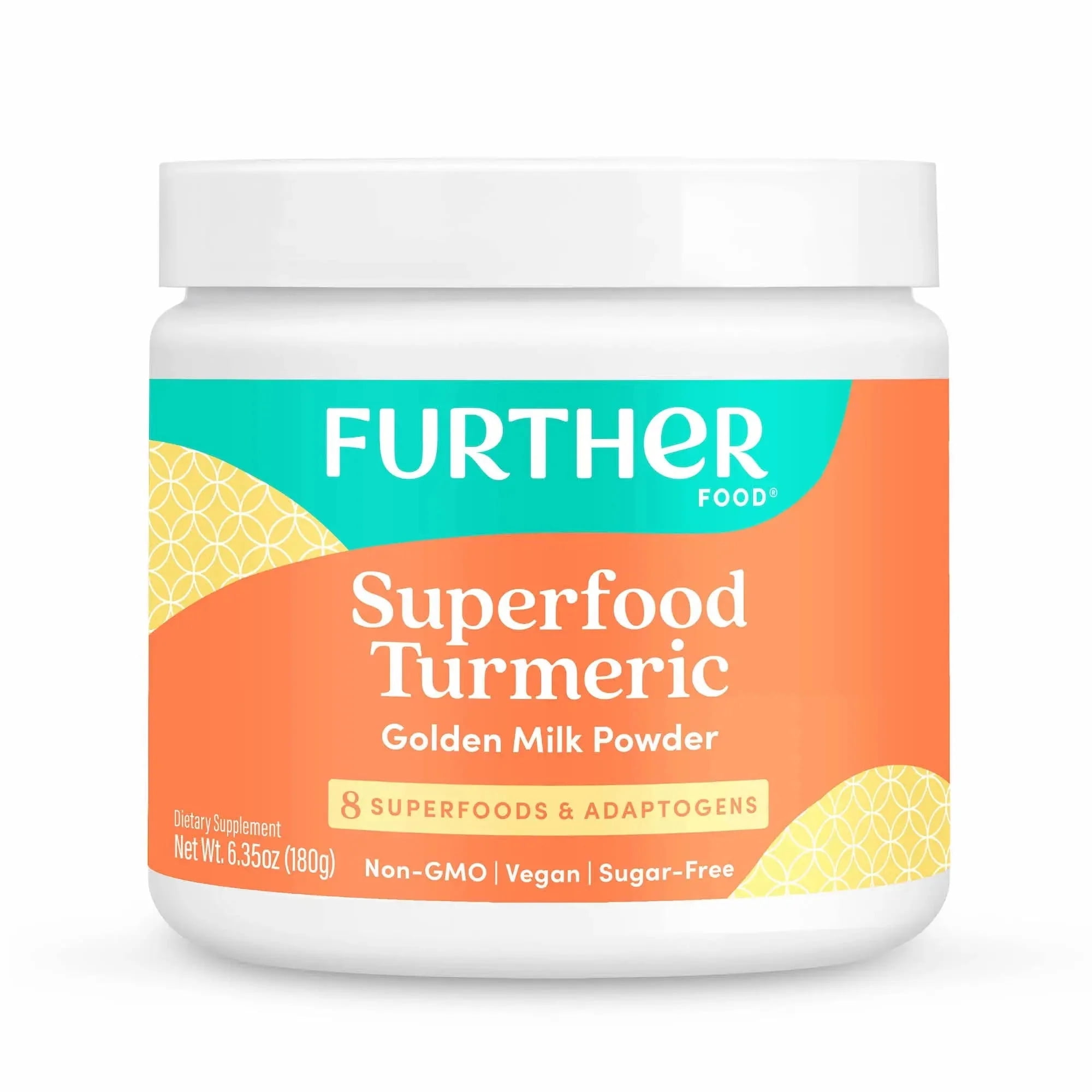 Further Food Superfood Turmeric Golden Milk Powder Blend, 90 Day Supply