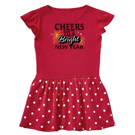 

Inktastic Cheers to a Bright New Year in White with Fireworks Gift Baby Girl Dress