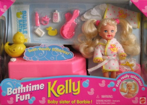 Details about   Barbie Kelly Doll purple Bath Tub