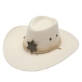 thumbnail image 1 of Sombrero para el sol de verano para exteriores, sombrero de vaquero occidental, sombrero de jazz para hombres y mujeres, sombrero para el sol de viaje, sombrero de playa de ala grande, 1 of 6