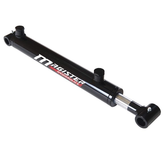 Magister Hydraulics Double Acting Hydraulic Cylinder - Cross Tube Hydraulic Cylinder 1.5" Bore 22" Stroke - UniversalHydraulic Cylinders (1.5x22)