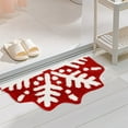thumbnail image 2 of Tapis de Zone Cachemire, Tapis 1X Tapis de Noël (Rouge-A), 2 of 6