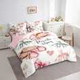 thumbnail image 3 of Feelyou Ballet Princess Girl Comforter Set 7pcs, Pink Shose Bowknot Queen Bedding Sets, 3 of 8