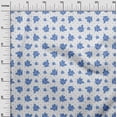 thumbnail image 3 of oneOone Georgette Viscose Medium Blue Fabric Floral Craft Projects Decor Fabric Printed By The Yard 42 Inch Wide, 3 of 4