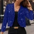 thumbnail image 5 of Fmbrln Sequin Cardigan for Women Long Sleeve Open Front Lightweight Breathable Party Cardigan Jackets Dressy Casual Cropped Shiny Cardigan Coat, 5 of 9