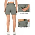 thumbnail image 5 of Little Donkey Andy 5 Inch Inseam nylon Shorts for Women Stretch Quick Dry Shorts for Hiking Travel Casual Gray Green 2XL, 5 of 7