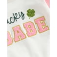 thumbnail image 4 of Toddler Baby Girl Boy St Patricks Day Sweatshirts Fuzzy Letter Embroidery Long Sleeve Pullover Tops Baby Spring Clothes, 4 of 6