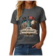 thumbnail image 6 of Leey-World 4th Of July Outfits for Women 250 Years American 1776 2026 250th USA Birthday 4th of July T-Shirt(Grey,XL), 6 of 6