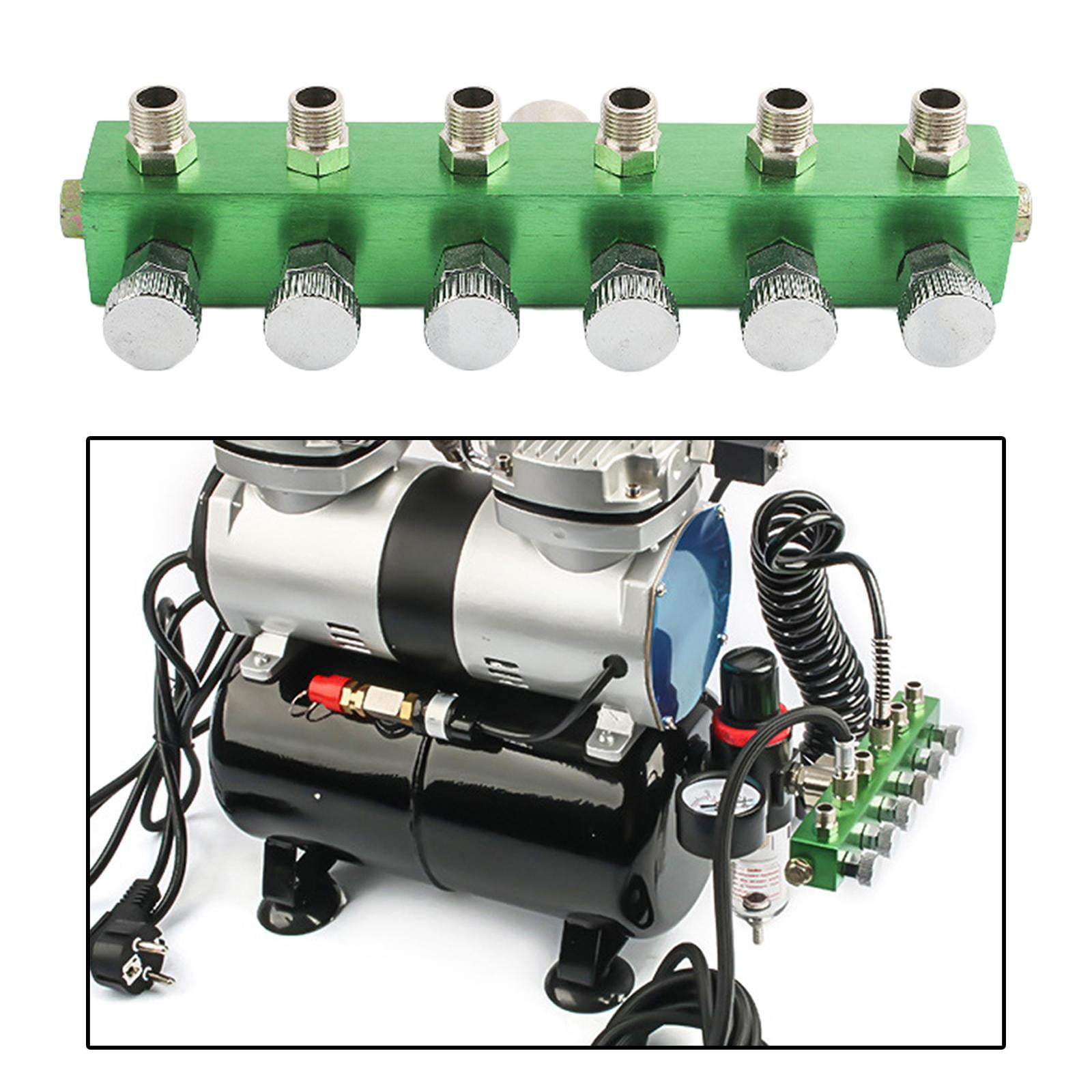 Airbrush with Metered Airbrush with 1/4" BSP Female Air Inlet & 1/8" BSP Male Air Outlets, Airbrush Supplies Materials