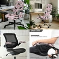 thumbnail image 2 of SCRAWLGOD Dachshund Floral Leaf 3 Pieces Set Washable Computer Chair Cover with Armrest Slipcovers Stretch High Back Chair Covers Easy to Remove Boss Chair Protector, L, 2 of 7