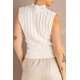 thumbnail image 1 of ABPHQTO Chaleco tipo suéter tejido con cuello alto para mujer, 1 of 5