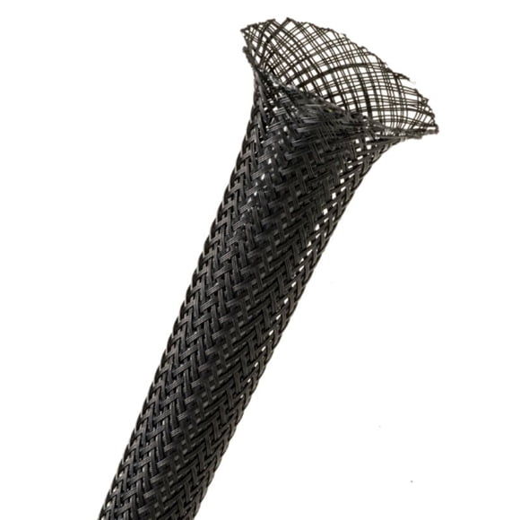 PTN0.75BK-75FT - EXPANDABLE SLEEVE 3/4IN BLK 75FT CUT AND ABRASION RESISTANT